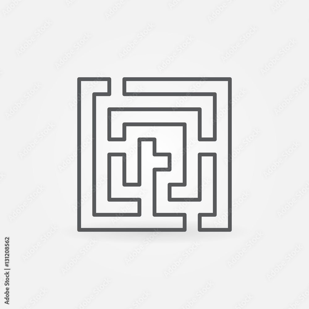 Labyrinth abstract line icon Labyrinth abstract line icon
