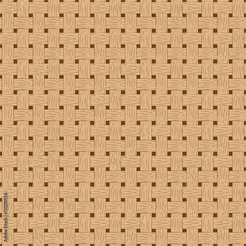 Braided seamless pattern. Wooden braided vector texture
