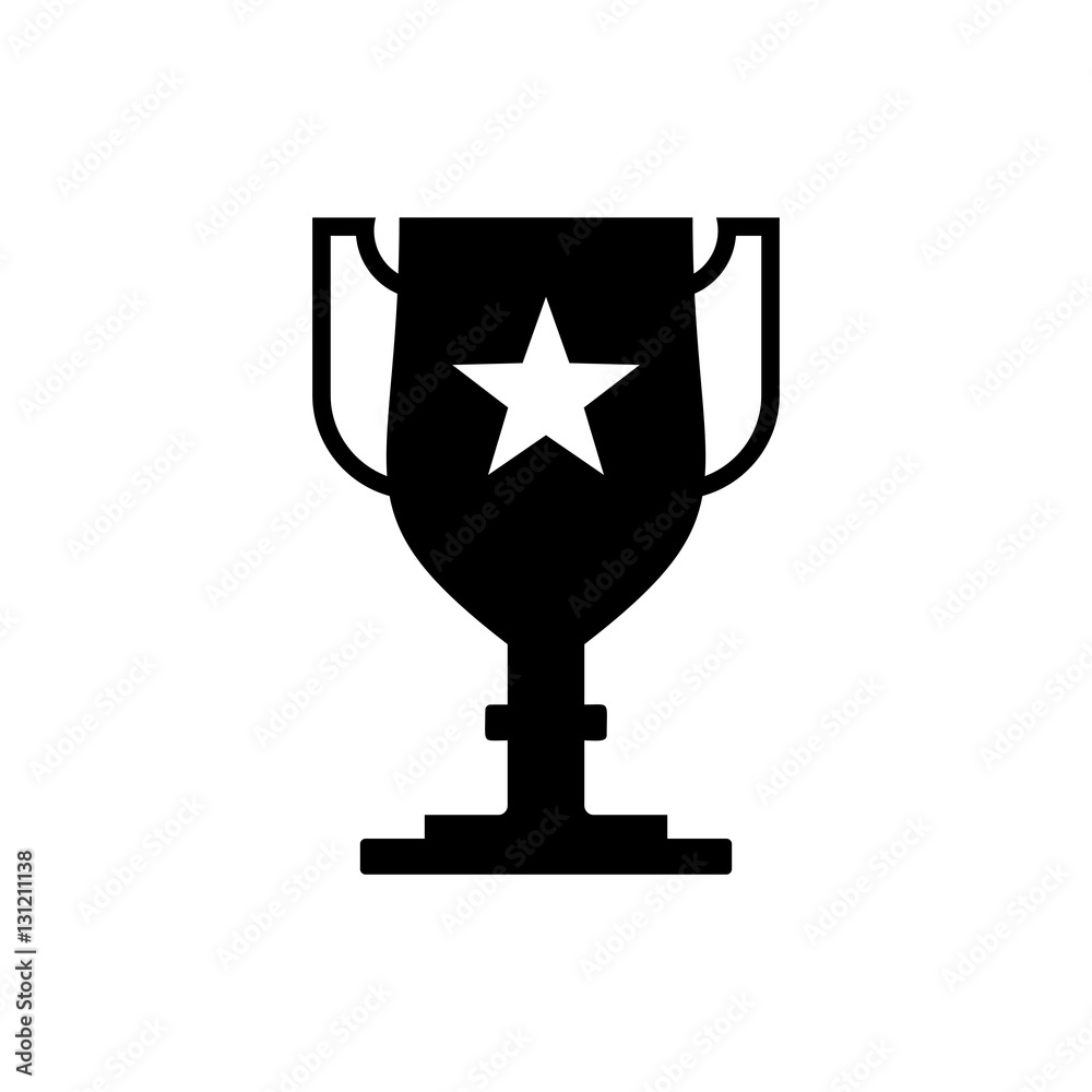 Trophy star icon vector Trophy star icon vector