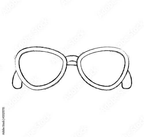 sunglasses female fashion icon vector illustration design