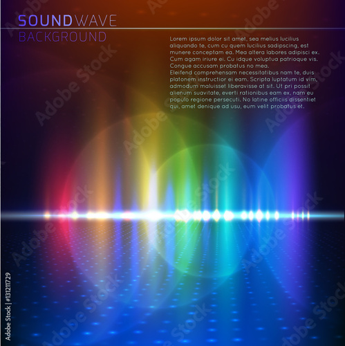 Obraz na płótnie abstract digital sound wave background w salonie