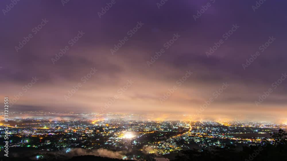 4k Time Lapse day to night at city of Chiang mai, Doi suthep Chiang Mai Thailand. 4k Time Lapse day to night at city of Chiang mai, Doi suthep Chiang Mai Thailand.