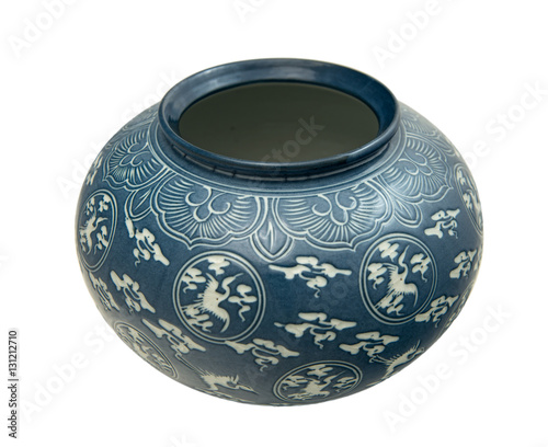 Korean old pottery porcelain on white backgrounds