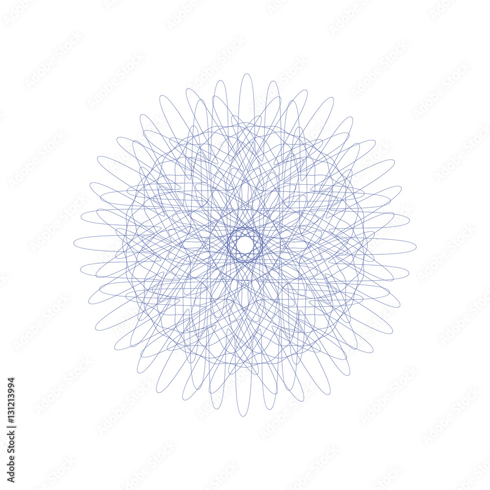 Guilloche decorative rosette element. Digital watermark. It can be used as a protective layer for certificate, voucher, banknote, money design, currency, note, check, ticket, reward etc Guilloche decorative rosette element. Digital watermark. It can be used as a protective layer for certificate, voucher, banknote, money design, currency, note, check, ticket, reward etc