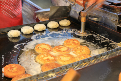 Korean street food, Seeds hotteok at BIFF Square in Busan