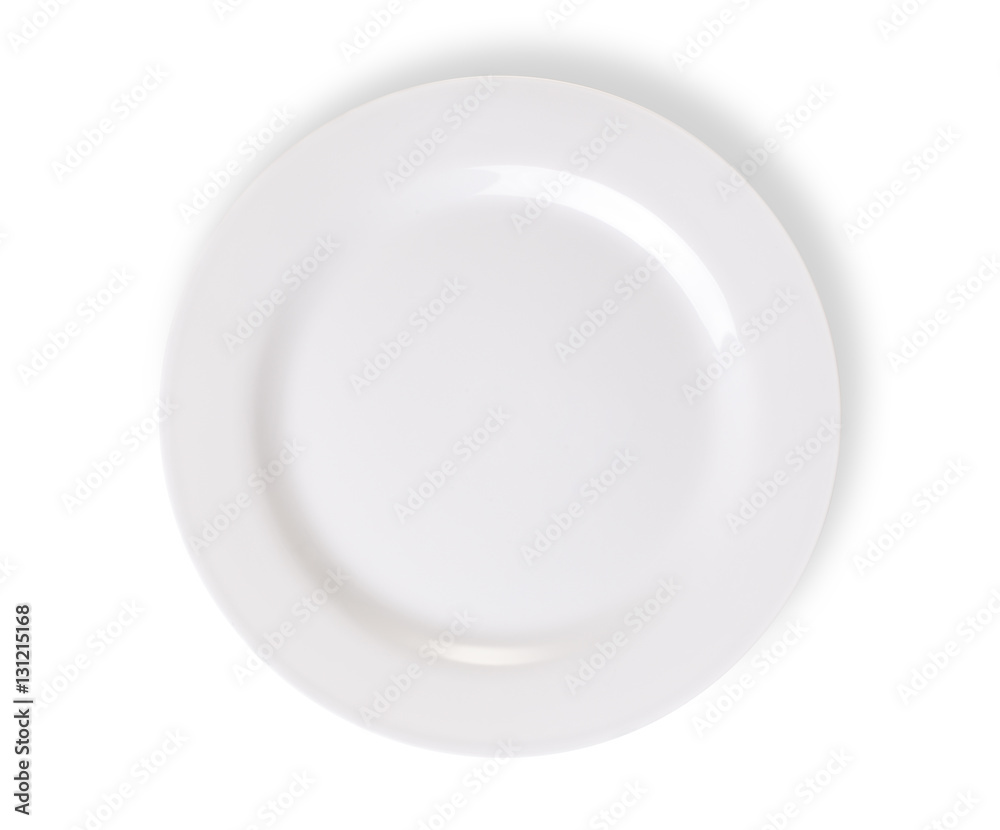 Isolatated white plate with clipping path Isolatated white plate with clipping path