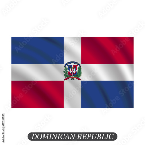 Free Download Waving Dominican Republic flag on a white background. Vector illustration - GFXLoad