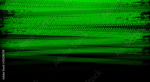 green tire tracks