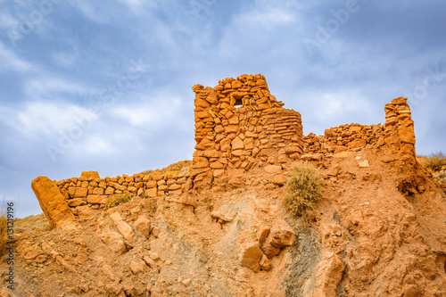 Ruins of a house in the area Gorges du Dades, Morocco