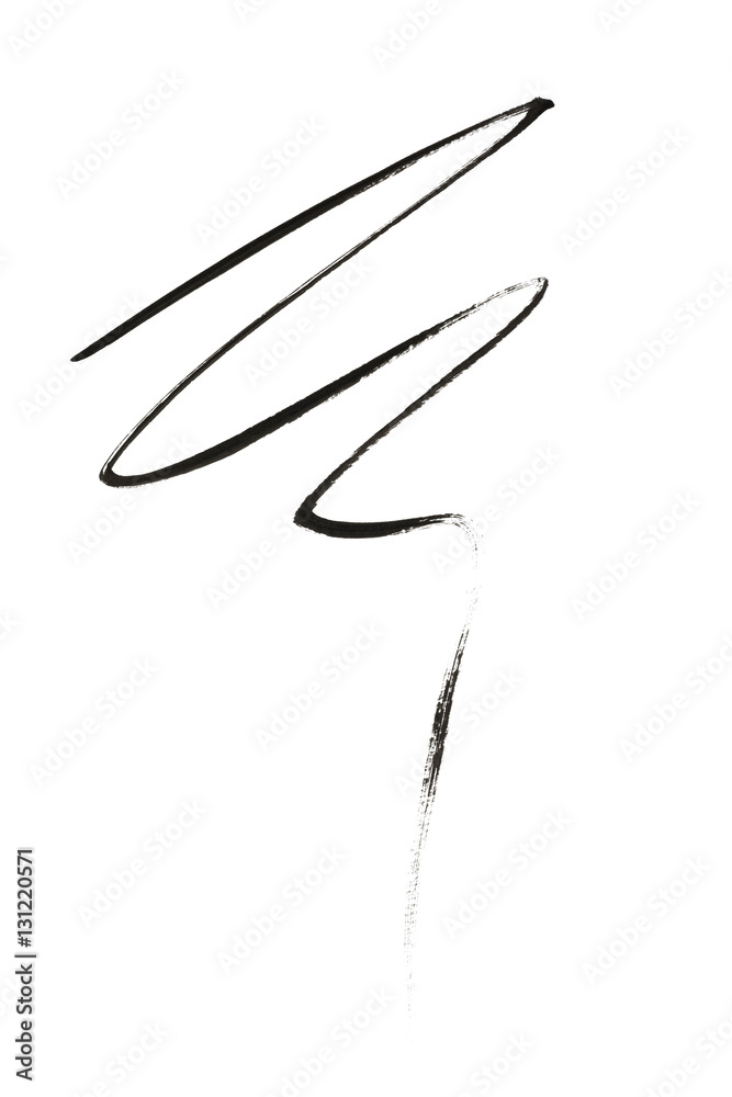 Obraz premium Black color eyeliner strokes on background