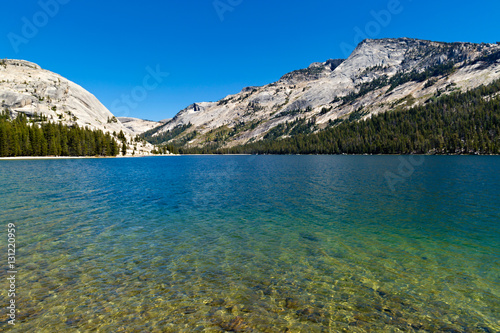 Tioga lake at Yosemite National Park, CA. photo