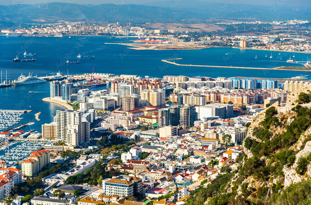 Urban area of Gibraltar seen from the rock Urban area of Gibraltar seen from the rock