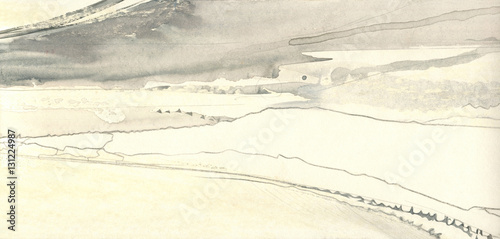 Abstract background, Abstract landscape type, spray watercolor and pencil. For background