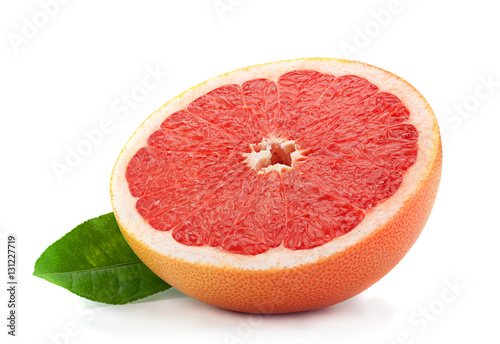 Konstfotografi Orange grapefruit on white