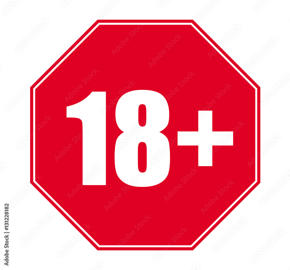 Obraz premium Only 18+ vector 21+