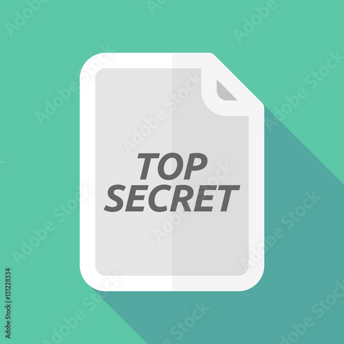 Long shadow document with    the text TOP SECRET