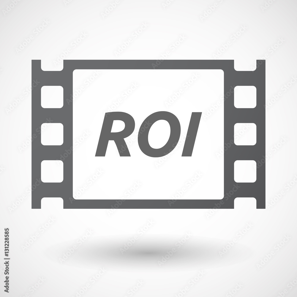 Isolated frame with the return of investment acronym ROI Isolated frame with the return of investment acronym ROI