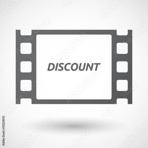 Isolated frame with    the text DISCOUNT