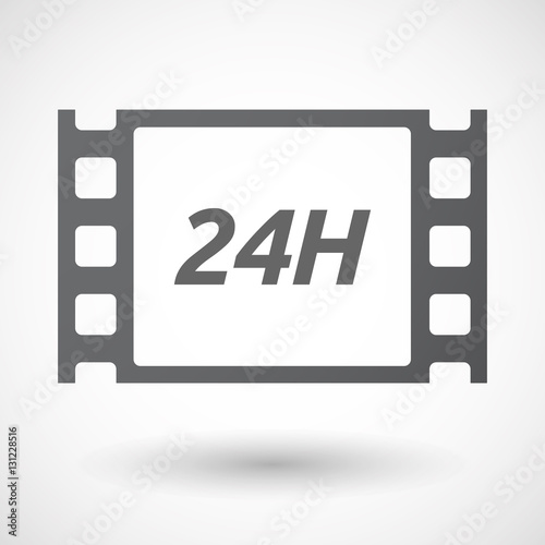 Isolated frame with    the text 24H