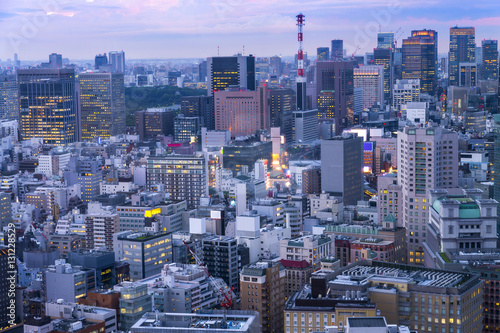Cityscapes of tokyo in sunset / sun rise, Skyline of Tokyo, offi photo
