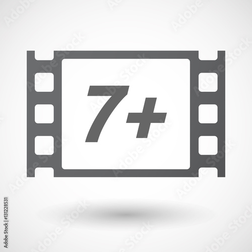 Isolated frame with    the text 7+