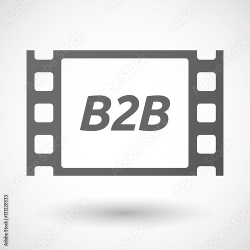 Isolated frame with    the text B2B