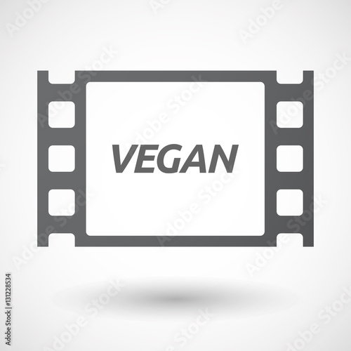 Isolated frame with    the text VEGAN