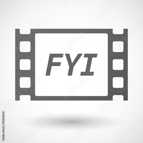 Isolated frame with    the text FYI