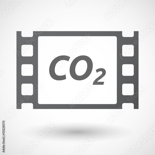 Isolated frame with    the text CO2