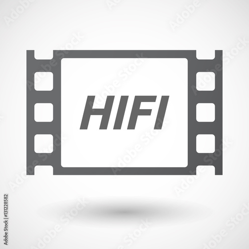 Isolated frame with    the text HIFI