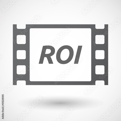 Isolated frame with    the return of investment acronym ROI