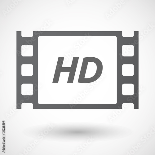 Isolated frame with    the text HD