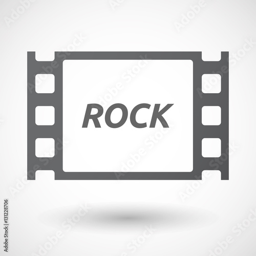 Isolated frame with    the text ROCK