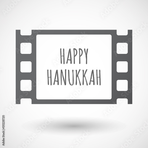Isolated frame with    the text HAPPY HANUKKAH