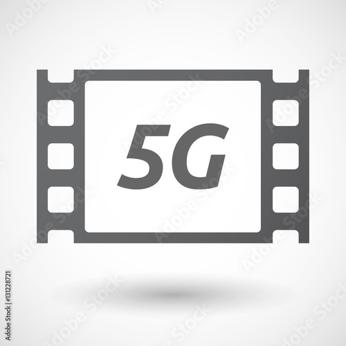 Isolated frame with    the text 5G