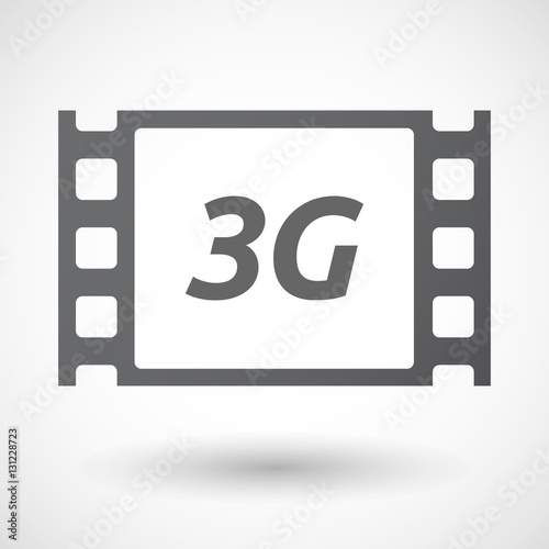 Isolated frame with    the text 3G