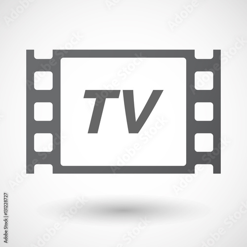 Isolated frame with    the text TV