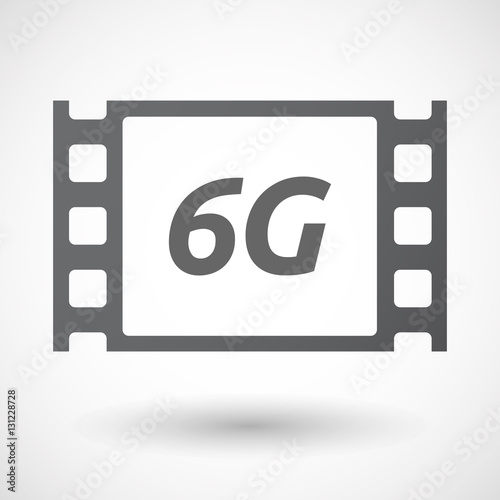 Isolated frame with    the text 6G