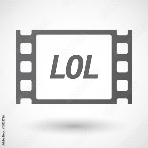 Isolated frame with    the text LOL