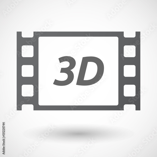 Isolated frame with    the text 3D