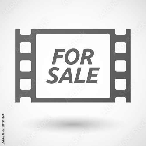 Isolated frame with    the text FOR SALE