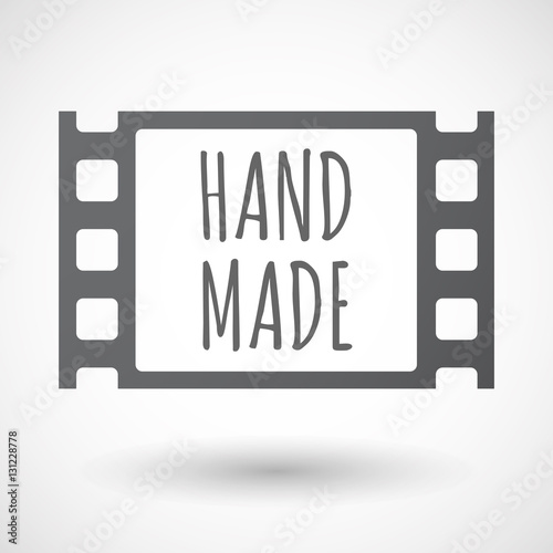 Isolated frame with    the text HAND MADE
