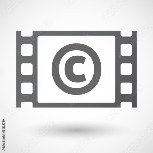 Isolated frame with    the  copyright sign