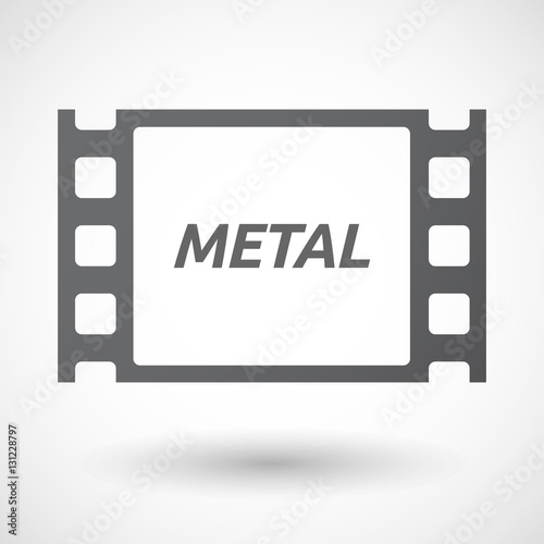 Isolated frame with    the text METAL