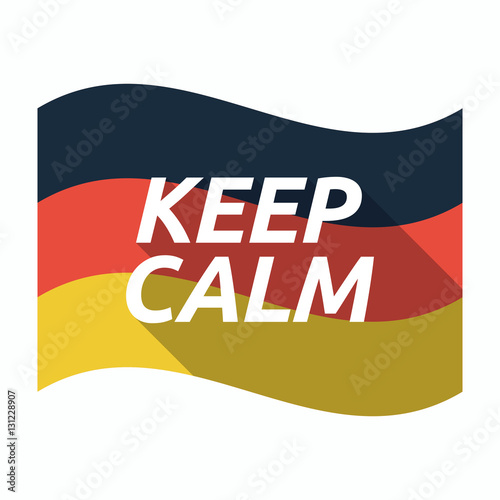 Isolated german flag with    the text KEEP CALM