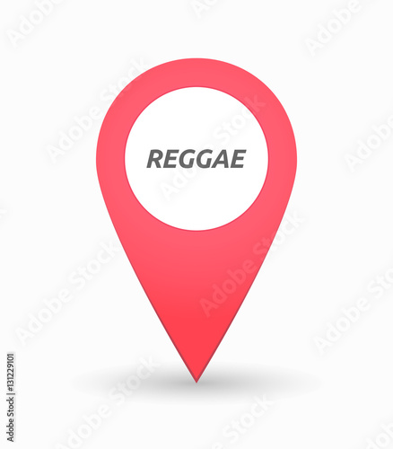 Free Download Isolated map mark with    the text REGGAE - GFXLoad