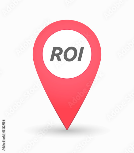 Isolated map mark with the return of investment acronym ROI Free Download Isolated map mark with the return of investment acronym ROI - GFXLoad