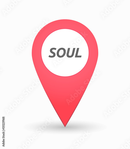 Free Download Isolated map mark with    the text SOUL - GFXLoad