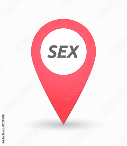 Free Download Isolated map mark with    the text SEX - GFXLoad