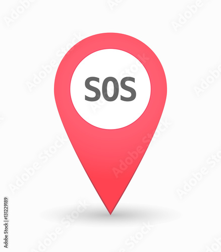 Isolated map mark with the text SOS Free Download Isolated map mark with the text SOS - GFXLoad